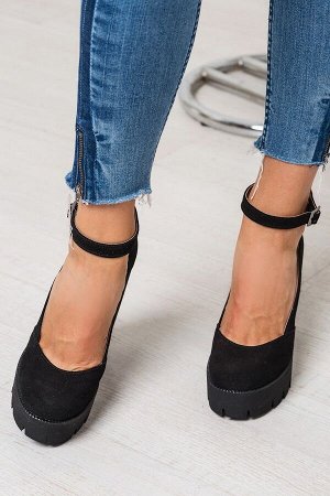 Черные замшевые туфли Mary Jane