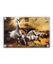 Часы настенные СН 2030 - 01 Белые кони прямоуг (33х23) (10)