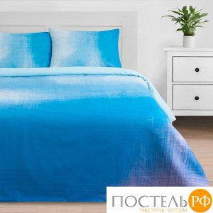 Постельное бельё «Этель» 1.5 сп Blue grade 143*215 см, 150*220 см, 50*70 см - 2 шт