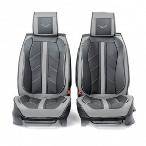 Каркасные 3D накидки на передние сиденья "Car Performance", 2 шт., экокожа