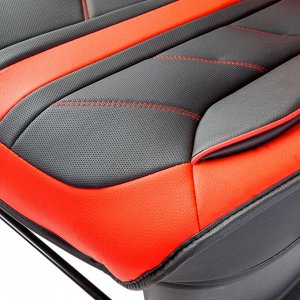 Каркасные 3D накидки на передние сиденья "Car Performance", 2 шт., экокожа