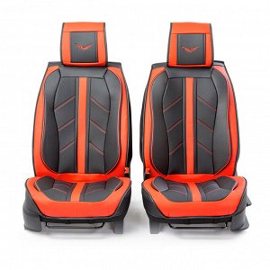 Каркасные 3D накидки на передние сиденья &quot;Car Performance&quot;, 2 шт., экокожа