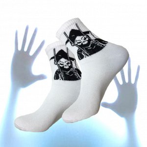 24830 Дизайнерские носки серии Что наша жизнь…"Смерть в заключении", р-р 36-43 (белый), 2690000024830