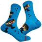 05211 Дизайнерские носки серии Рождество и Новый год "Подарок для плохиша", р-р 36-41 (голубой), 2690000005211