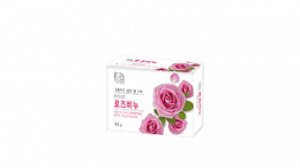 MUKUNGHWA / Успокаивающее и увлажняющее туалетное мыло с экстрактом дамасской розы "Rose Beauty Soap" (кусок 100 г)