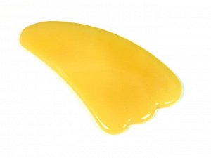 Скребок Гуаша из желтого кварца имитация "Лапка" 105*56мм