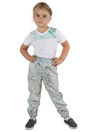 Детские штаны алладины для девочек – удобная резинка на пояске и манжетах №506