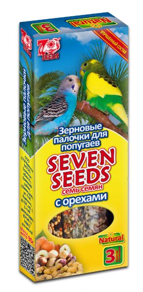 Seven Seeds Палочки для попугаев Орехи 3шт