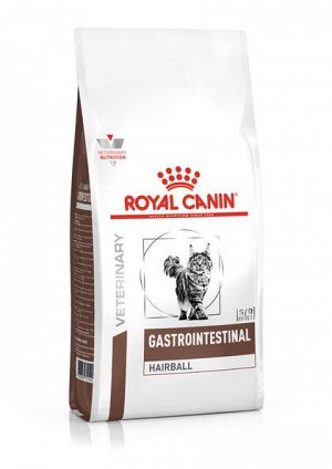 Royal Canin Gastro-Intestinal Hairball сухой полнорационный диетический для взрослых кошек при нарушениях пищеварения, вызванного наличием волосяных комочков 2кг