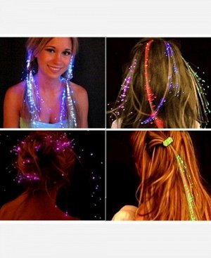 Светящаяся прядь-украшение для волос на заколке 9046300