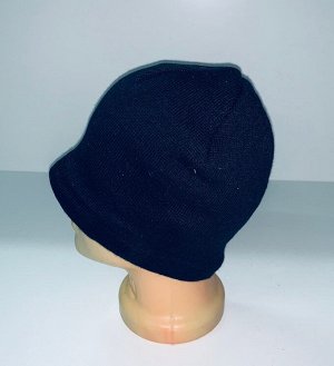Шапка Темно-синяя топовая шапка  №337