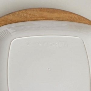 Тарелка плоская «Квадро», 22?22 см, цвет белый