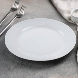 Тарелка обеденная Доляна «Моника», d=22,5 см, цвет белый