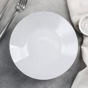Тарелка суповая Доляна «Моника», d=20 см, цвет белый