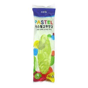 Перчатки из натурального латекса «Pastel» салатовые размер L, 1 пара / 100