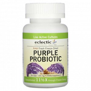 Eclectic Institute, Фиолетовый пробиотик, 300 мг, 90 капсул