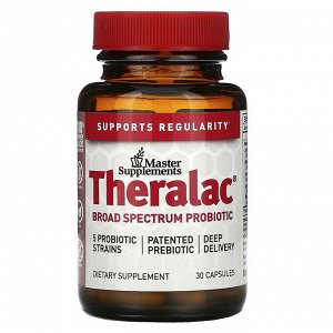 Master Supplements, Theralac, пробиотик Bio-Replenishing, 30 капсул