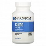 Lake Avenue Nutrition, Коэнзим Q10 фармацевтической чистоты (ФСША) с Bioperine, 100 мг, 150 мягких таблеток