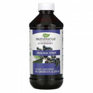 Nature&#x27 - s Way, Sambucus, Original Syrup, Standardized Elderberry, 8 fl oz (240 ml)
