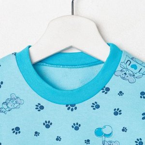 Пижама для мальчика, цвет голубой, рост 110-116 см