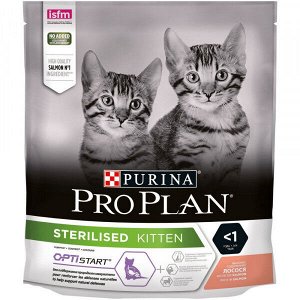 Pro Plan Sterilised сухой корм для кастрированных/стерилизованных котят Лосось 400гр