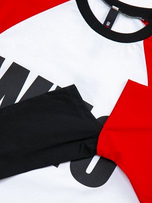 Лонгслив (футболка с длинными рукавами) из кулирки с лайкрой  Цвет:черный