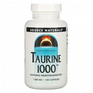 Source Naturals, Taurine, 1,000 mg, 120 Capsules