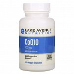 Lake Avenue Nutrition, Коэнзим Q10, фармацевтической чистоты (ФСША), 100 мг, 120 растительных капсул