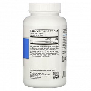 Lake Avenue Nutrition, Биотин, 5000 мкг, 120 растительных капсул