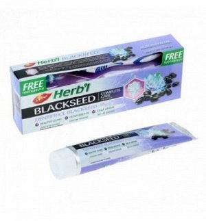 Паста зубная DABUR HERB'L BLACK SEED (Комплексный уход за полостью рта) with Toothbrush   + зубная щётка ср. жесткости