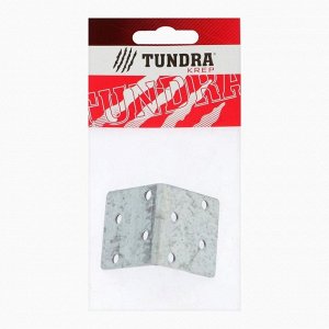 Уголок крепёжный TUNDRA, 40х40х40х2 мм, цинк, в упаковке 1 шт.
