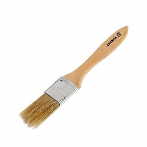 Кисть плоская TUNDRA, смешанная щетина, деревянная ручка, 1", 25 мм