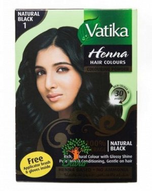 Краска для волос на основе натуральной хны DABUR VATIKA NATURALS  (Черный)