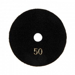 Алмазный гибкий шлифовальный круг ТУНДРА "Черепашка", для сухой шлифовки, 100 мм, № 50