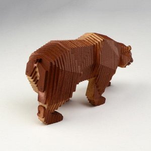 Деревянный конструктор "Медведь", с набором карандашей