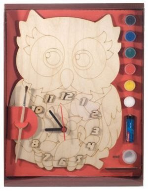 Часы с маятником под роспись "Сова", арт.8089