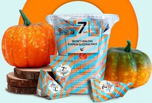 MAY ISLAND Маска для лица увлажняющая, успокаивающая с Тыквой 7 day Secret Healing Pumpkin Sleeping Pack