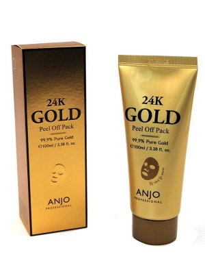 ANJО Professional Маска-пленка с биозолотом, 24К Gold Pell off pack  100 мл.