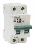 Автоматический выключатель ВА-101 2P 10A C DEKraft