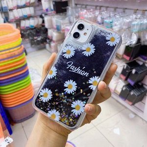 Чехол силиконовый с блестками iphone