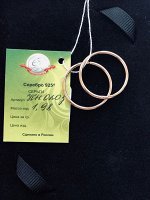 Серьги конго из серебра с позолотой