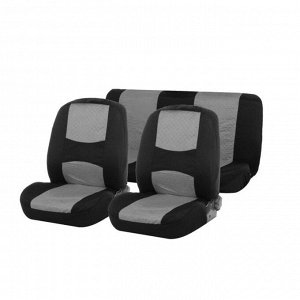 Авточехлы на сиденья TORSO Premium универсальные, 4 предмета, чёрно-серый AV-2