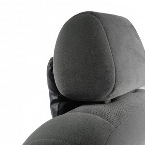Подушка автомобильная, для шеи, экокожа, черный, 18х26 см