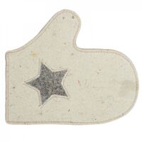 Рукавица для сауны "Звезда" цв.белый 00271