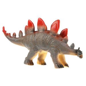 ZY624665-R Игрушка пластизоль динозавр стегозавры 45*9*20см, хэнтэг (русс. уп.) Играем вместе в кор.2*24шт
