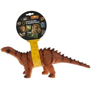ZY605362-R Игрушка пластизоль динозавр апатозавр 32*11*12см, хэнтэг (русс. уп.) Играем вместе в кор.2*36шт