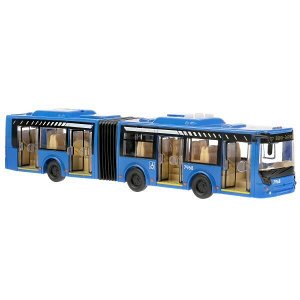 BUSRUB-30PL-BU Модель пластик свет-звук ГОРОДСКОЙ АВТОБУС 32,5 см, двери, 4 кноп, син, кор. Технопарк в кор.24шт