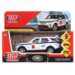 DISCOVERY-12POL-WH Машина металл land rover discovery полиция 12см,откр. двери,инерц,белый в кор Технопарк в кор.2*36шт