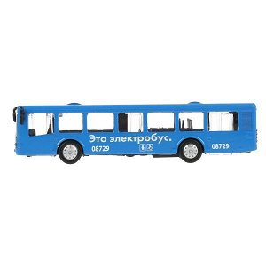 SB-16-65-BUS-BL(B)-WB Машина металл электробус лиаз-5292 рейсовый 16,5см, инерц., откр. двери в кор. Технопарк в кор2*24шт