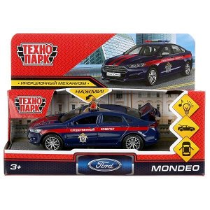 MONDEO-12SLCOM-BU Машина металл свет-звук "ford mondeo следственный комитет" 12см, инерц. в кор. Технопарк в кор2*36шт